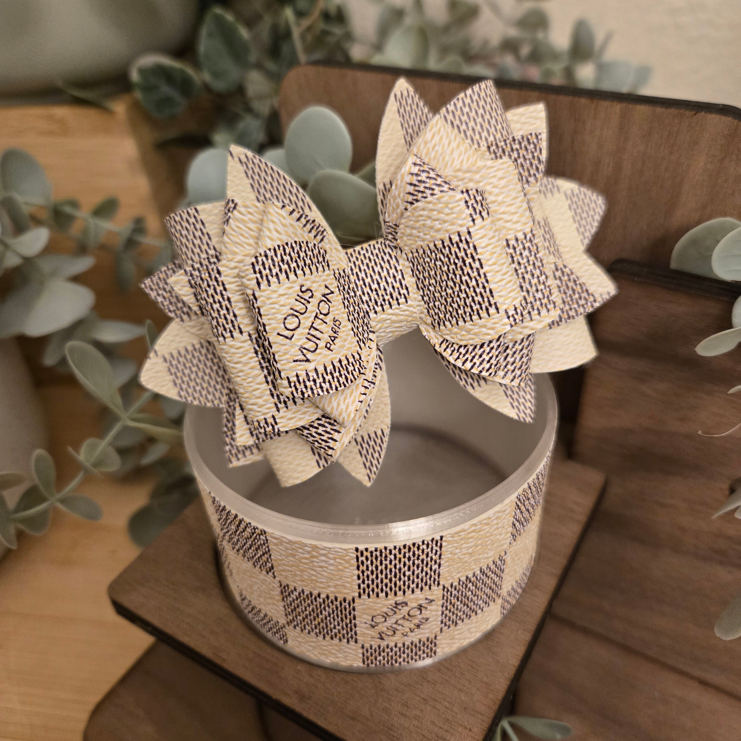 Cream Checkered Monogram Accessories